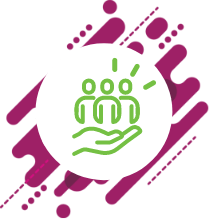 Icon: Hand holding three human figures